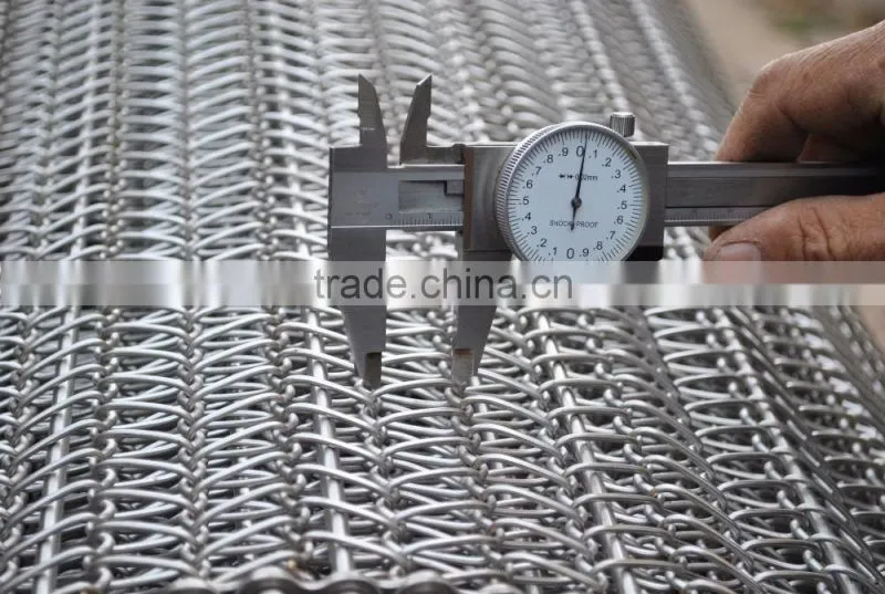 SGS Approvaled Different Open Mesh Size 304 Stainless Steel Metal Mesh Conveyor Belt