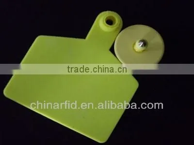 Custom PET RFID Cattle Tagss with UID Printing, HF Passive RFID Animal Ear Tags for Pigs, Sheep, and Cattle