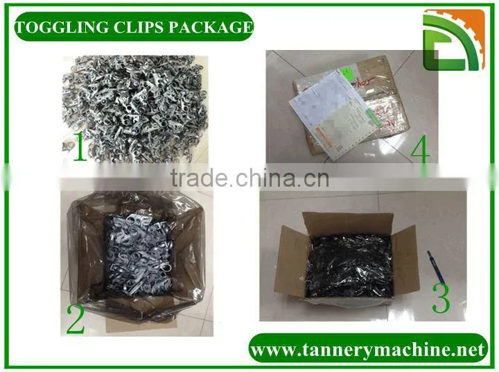 Aluminum/plastic leather toggle clips