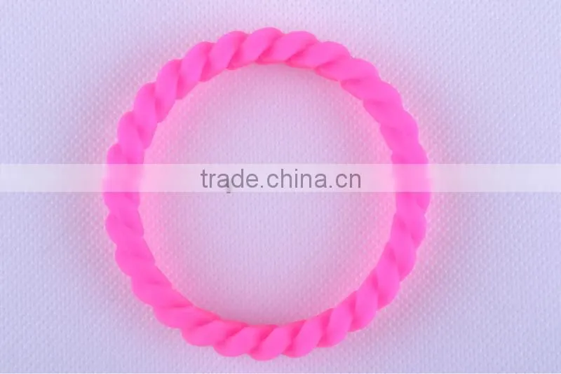 Newest hallow out chunky colorful silicone chain bracelet