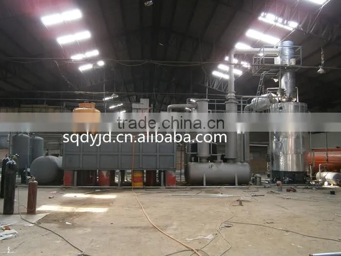 DAYI Continous feeding system.85%-95% oil yield Used waste engine oil/pyrolysis oil recycle plant for sale with CE