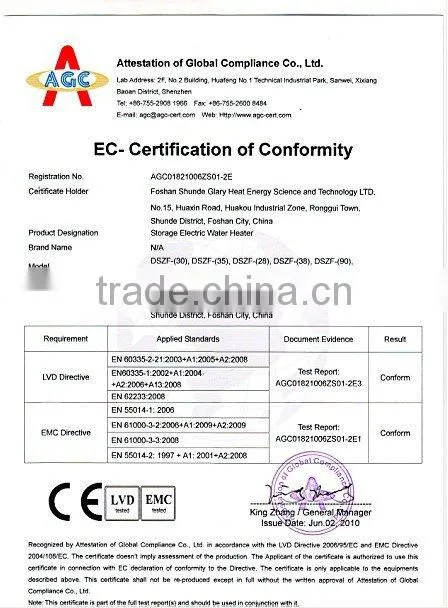 leakage protection hot water heater