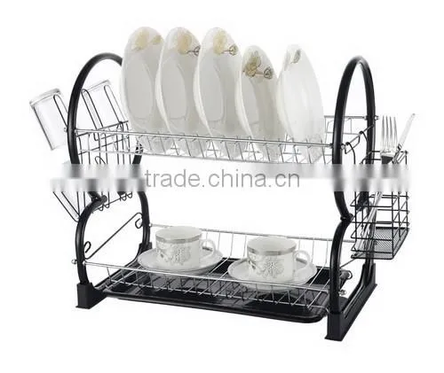 metal wire black Dish Rack Drainer