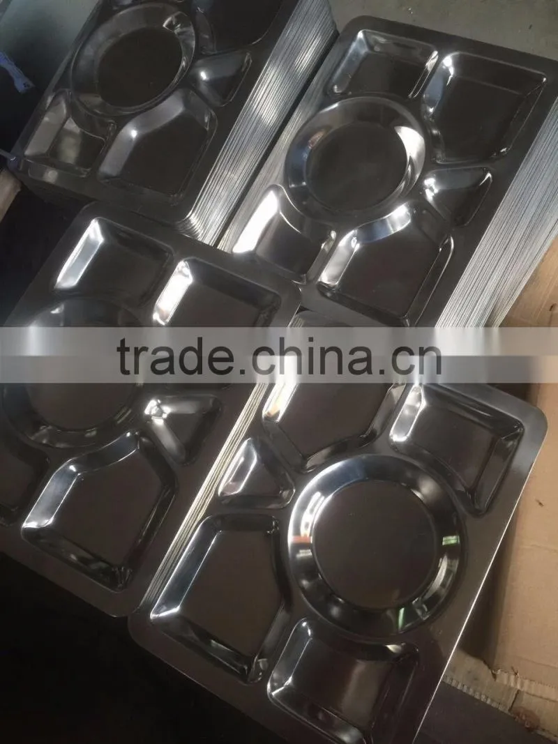 Stainless Steel Lunch Tray Restaurant Use Fast Food Tray