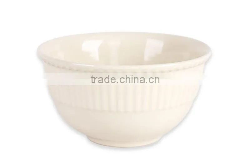 16pcs beige elegant round emboss dinner set