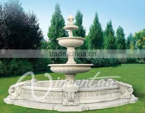 China supply outdoor decoration hand carved natural marble statue garden fountain
