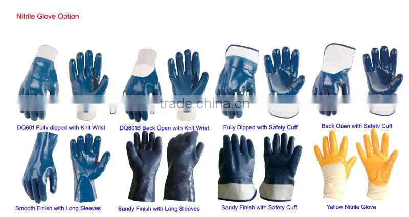 Widly used nitrile coated oil resistant work glove