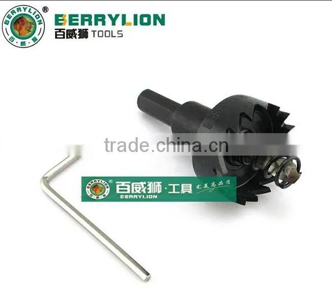 BERRYLION 30mm flatted shank metal cutting hole saw with drop forged treatment