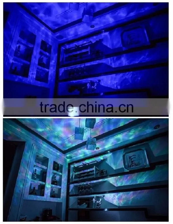Aurora Master Romantic Relaxing Colorful Ocean Wave Projector with Audio Speaker