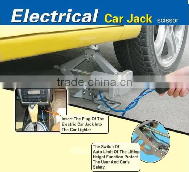 4x4/4wd/offroad universal 12v 1.5T electric scissor jack/automatic car jack
