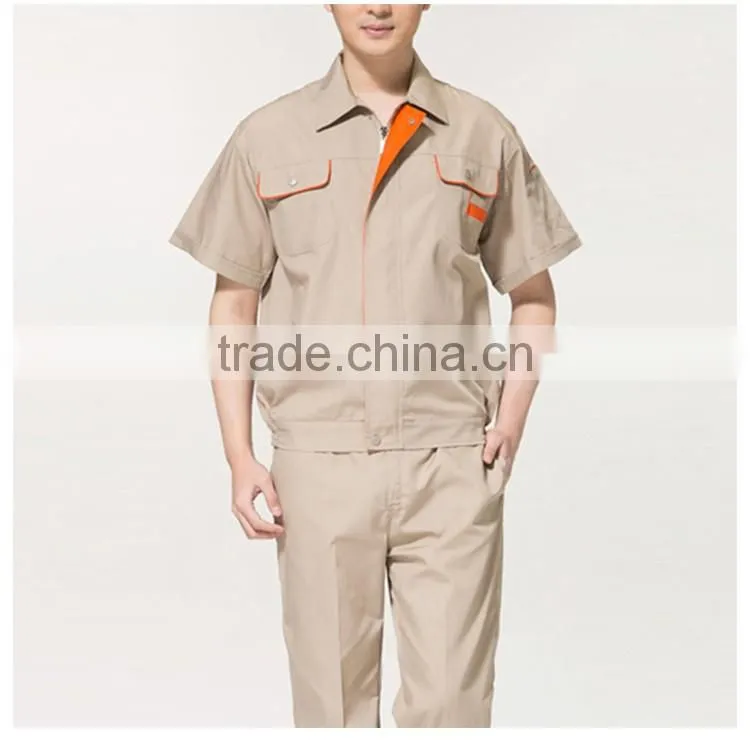 Short-sleeved Navy Blue Work Clothes Factory Workshop Suit