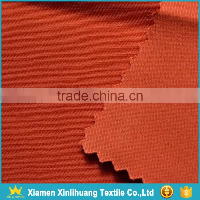 Competetive Price Red Color Brushed 98 Cotton 2 Spandex Calvary Twill Fabric for Pants