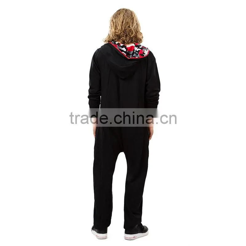 Cheap mens adult onesie jumpsuit pajama hoody onesie custom jumpsuits