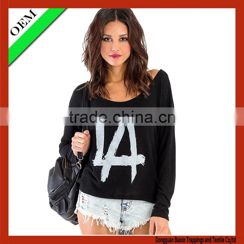 2015 Customer 100% cotton t-shirt women print t-shirt OEM