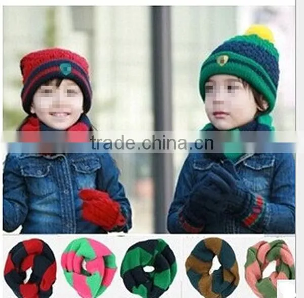 Englishism 5 colors choice autumn and winter warm double color acrylic winter woolen children scarf
