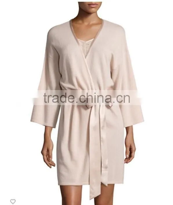 Short with silk women sweater robe pure cashmere directly sale