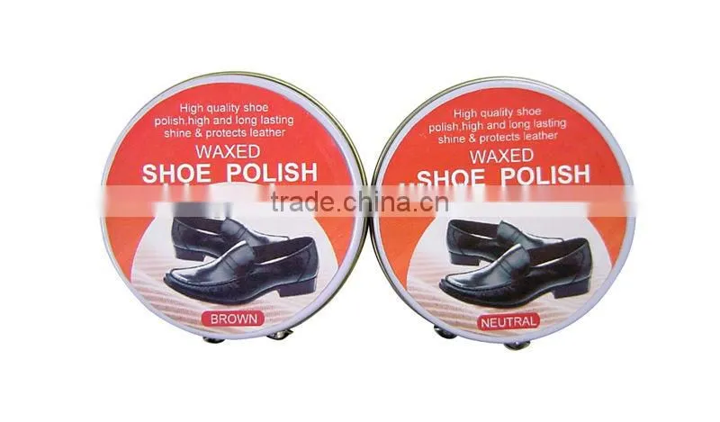 Blend wax shoe polish cream in tin box