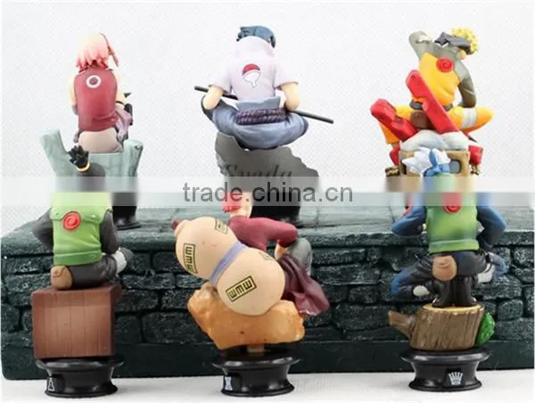 (SV-NR028)Japanese Hot Anime Naruto PVC action figure set of 6pcs, Naruto PVC figure anime figure wholesale price