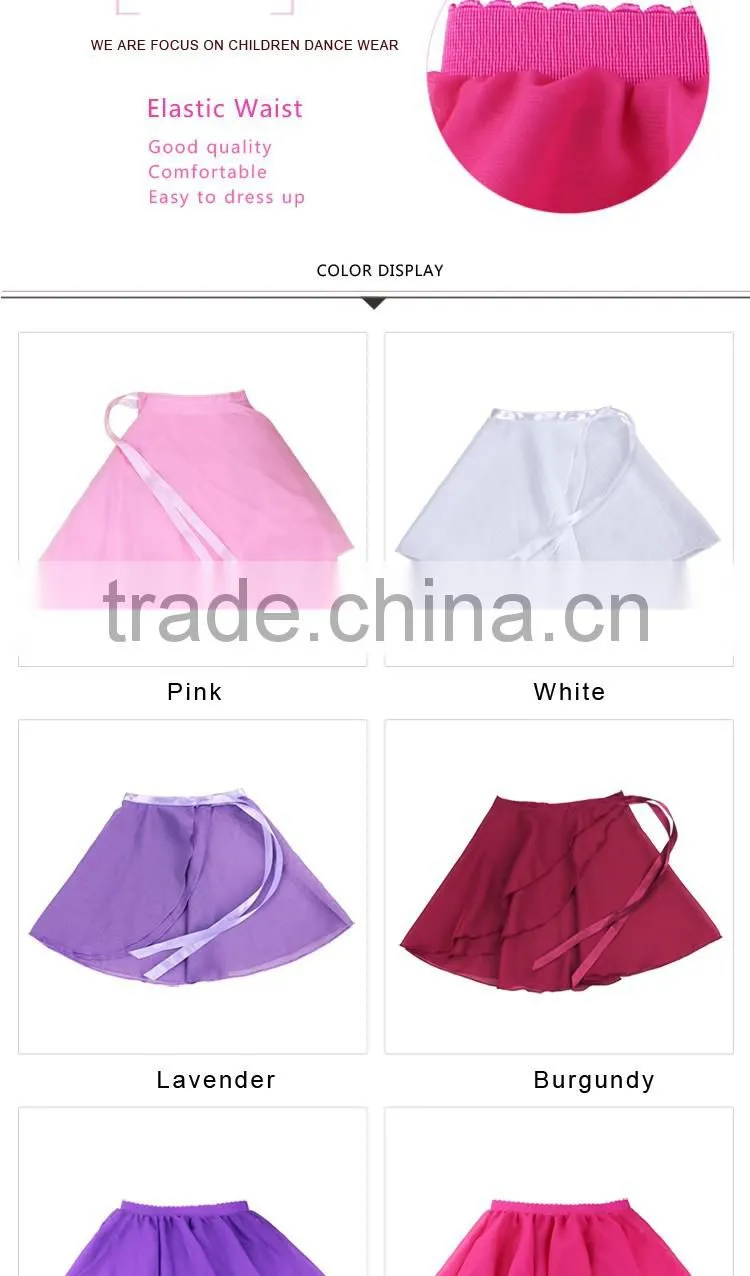 8 colors Chiffon Pettiskirt Girls Transparent Chiffon Ballet Skirt Lyrical Ballet Skirts