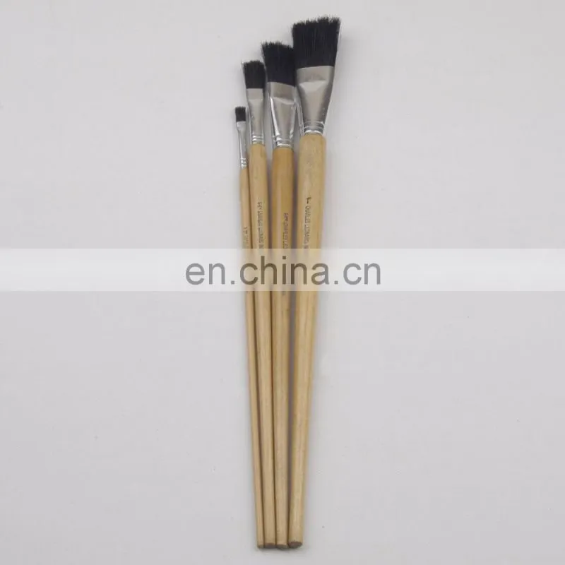 Long Wooden Handle Artist Bristle Paint Brushes