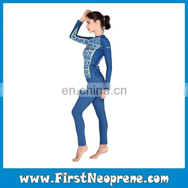 Blue Classic Design UV Protection Custom Rashguard