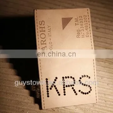 custom decoration leather label patches for jeans garment