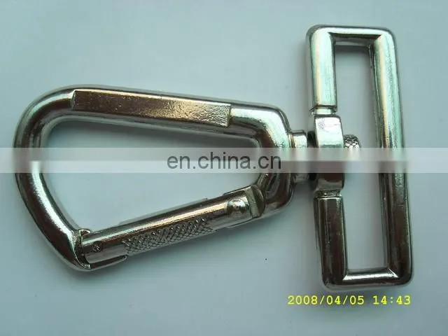 Custom logo/size/color metal snap hook gold snap metal keychain