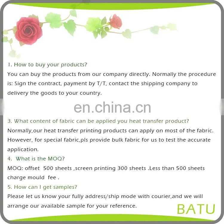 custom garment care label heat transfer