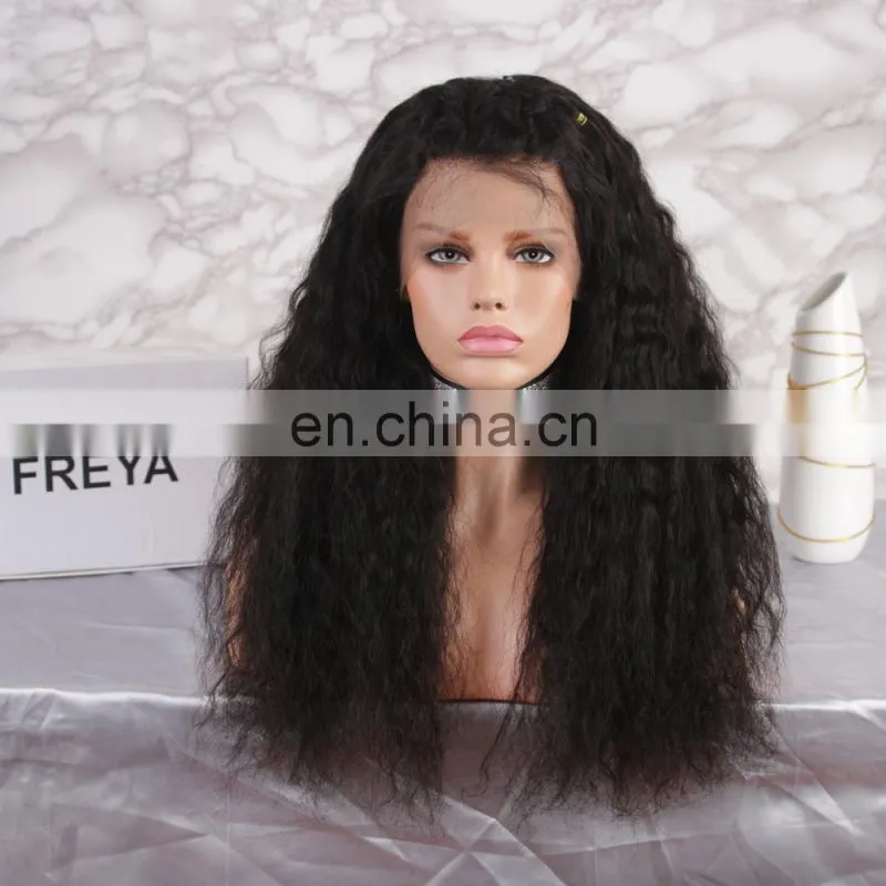 150% Density Wholesale natural color 100% indian remy hair glueless 360 lace wig