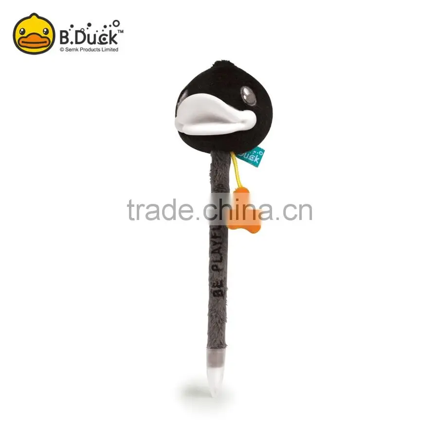 B.Duck New design customized brand logo nice choice cartoon ball pen for kids as gift