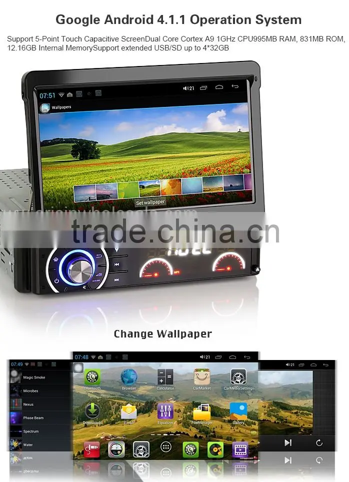 Erisin ES8990A 7" 1 Din Car Autoradio GPS WiFi 3G DVD Player