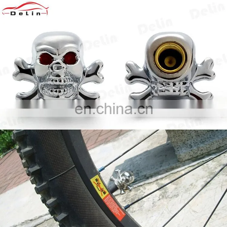 Dice tire valve caps Aluminum Universal Fit Bike Car Truck Motor Tyre valve stem caps covers with Gasket Rubber Ring Multi-Color
