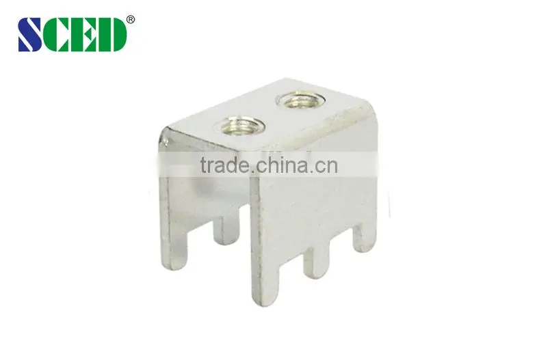 PCB terminal brass with screw M4 AO-15/6J-N2 silver color