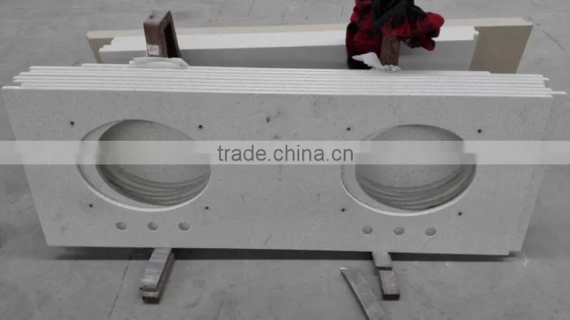 Bathroom Quartz Vanity Tops with Double Sink Cut-out