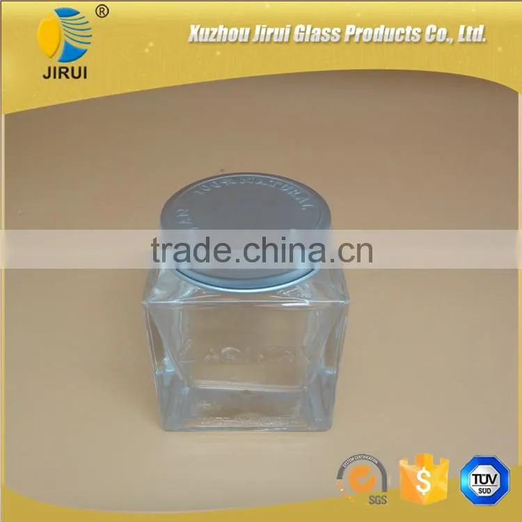 100ml clear square face cream glass jars wholesale