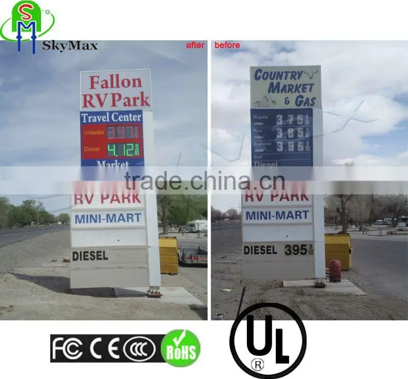 8'', 12'',18'', 16'',20'',24'',30'', 48'' 7 Segment LED Gas/Oil/ Petrol Price Display Board