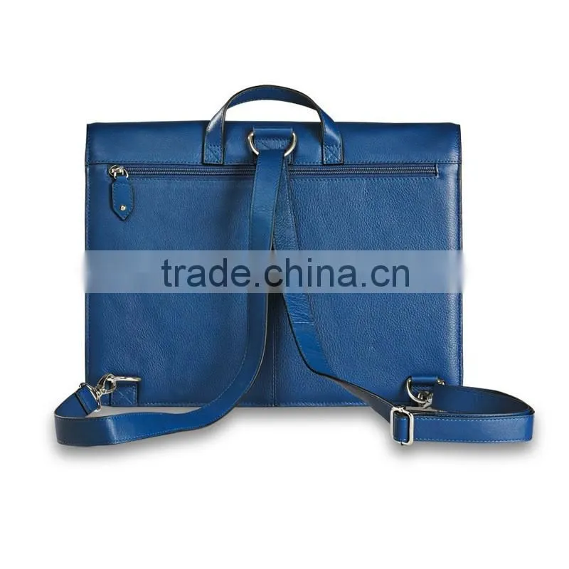 New design genuine pebble leather convertible backpack or crossbody messenger bag