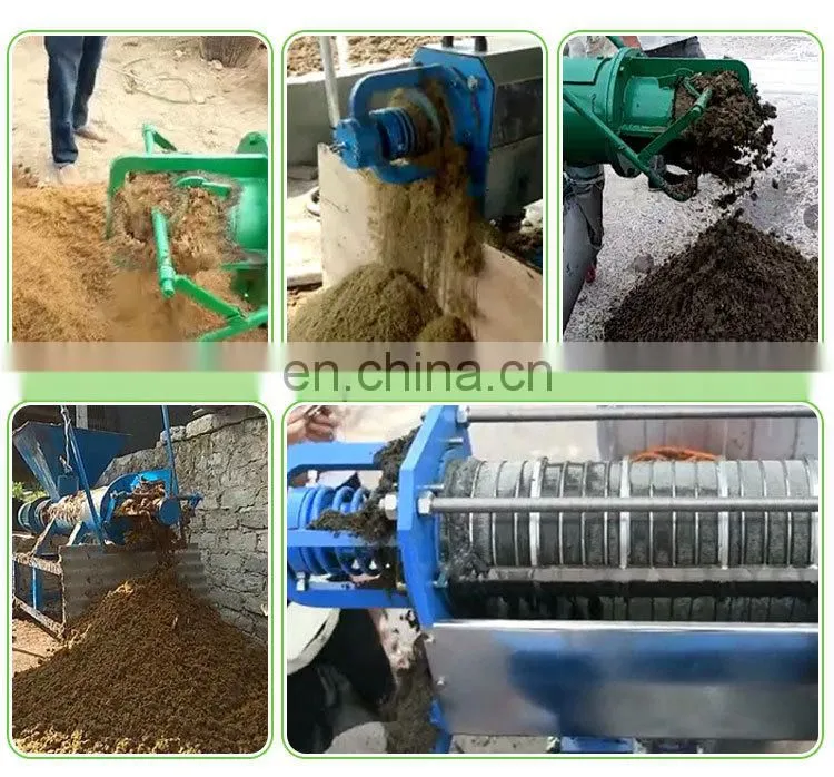 Farm waste manure dehydrator solid-liquid separator dewatering machine screw press