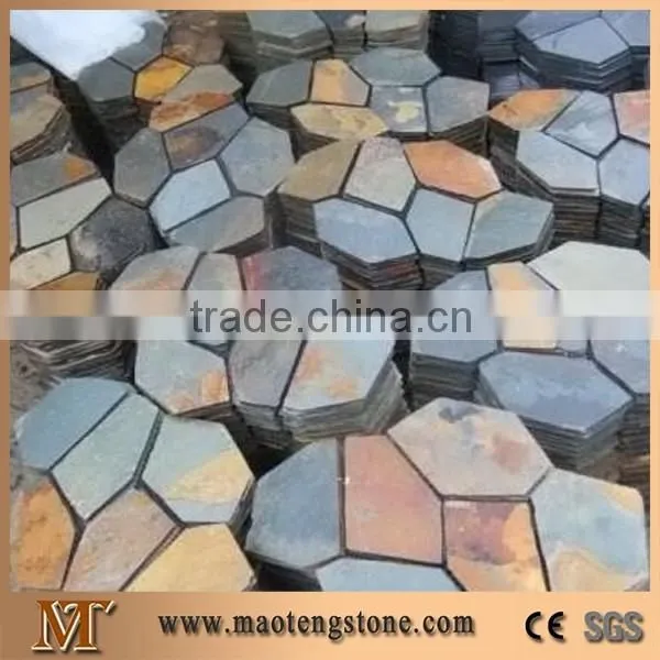 Natural Stone Granite Irregular Shape Flooring Design Stacked Ledge Stone