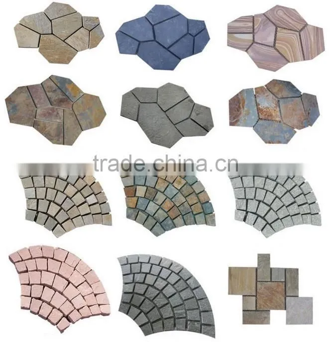 Natural Stone Granite Irregular Shape Flooring Design Stacked Ledge Stone