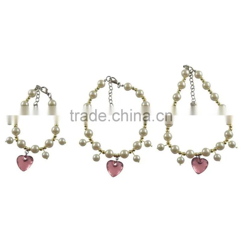 customized metal pearl pendant necklace for pet dog cat