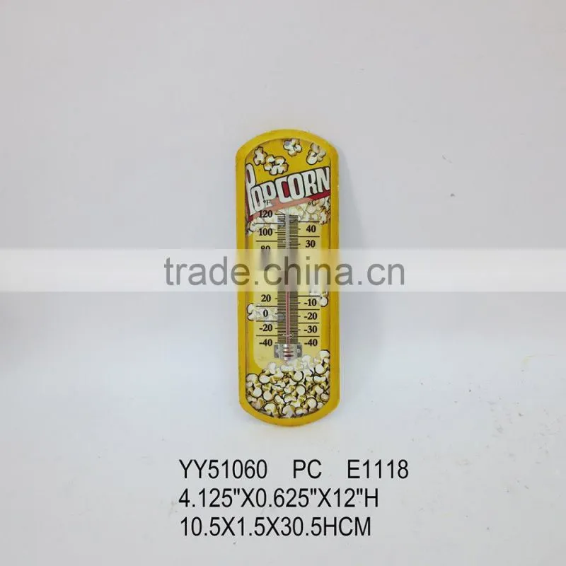 Beer design metal thermometer for wall, cheap tin thermomether