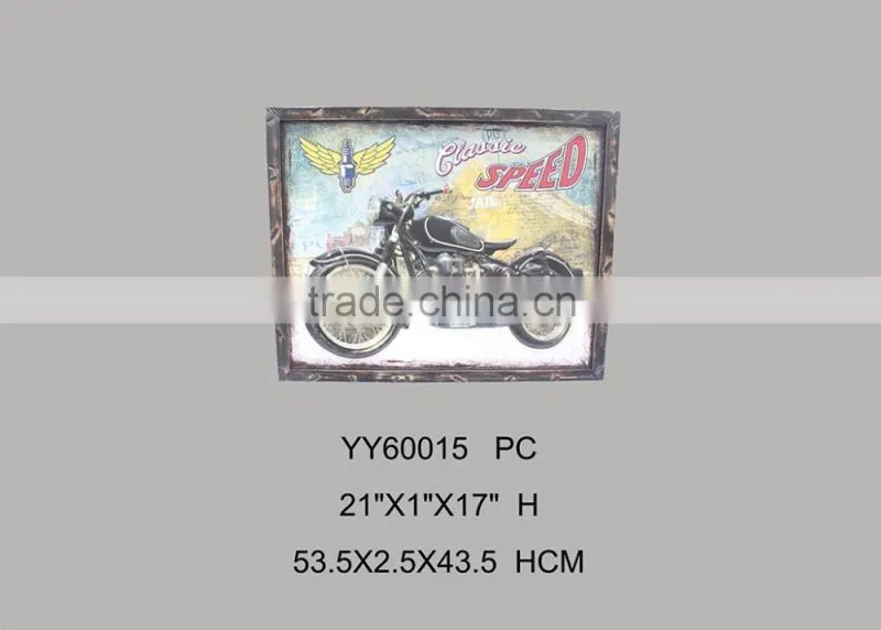 vintage 3D motor metal wall tin sign custom printing wall arts for decor