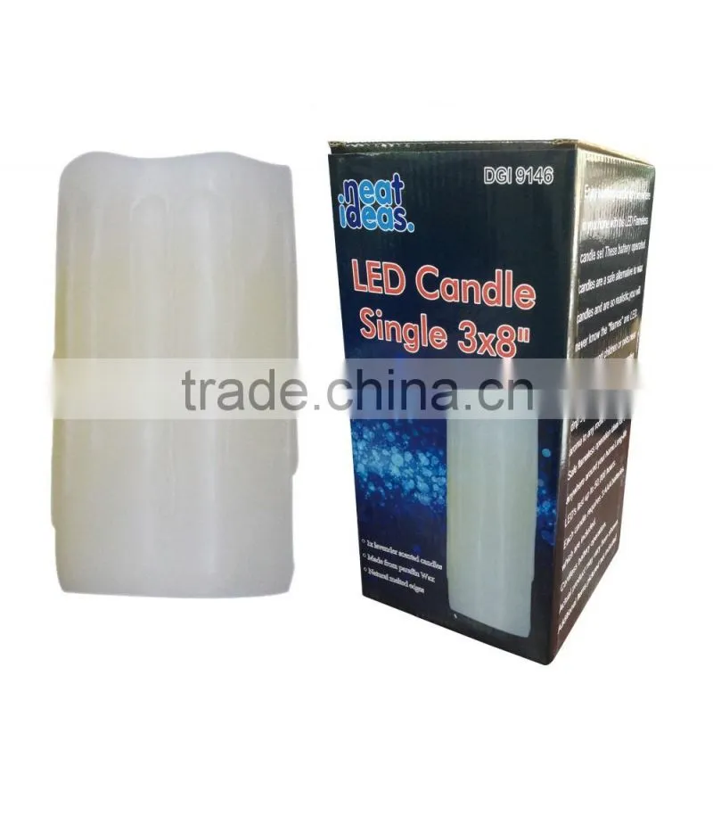 led candle single 3*8 inch