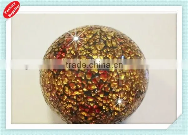 Mosaic lamp ball for decor-brass oil lamp