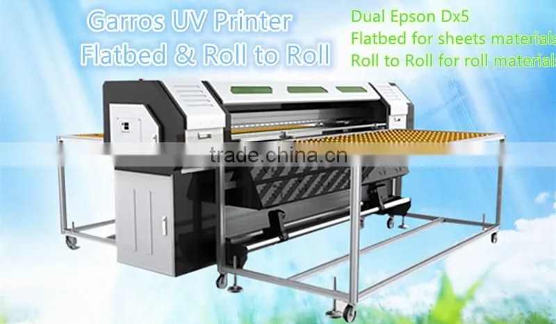 Garros new model UV Roller&Flatbed printer R180E with double DX5 heads