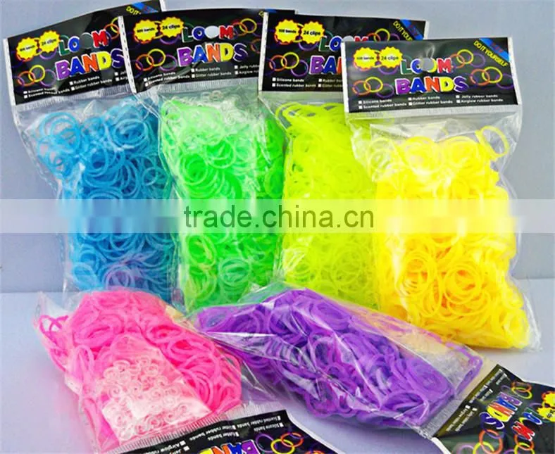 Colorful Loom Band Kit/Mixed Colors DIY rubber Loom Bands