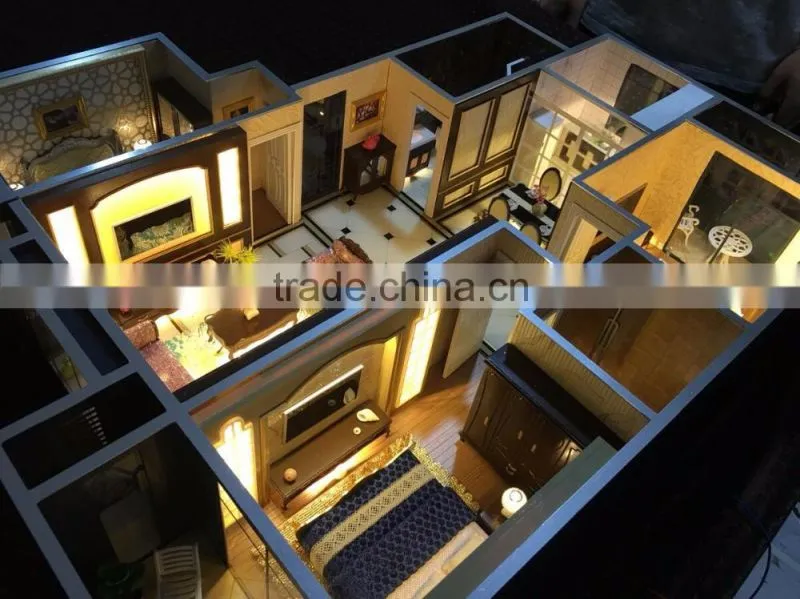 Customized 3D interior family model scale model making home layout model making 3d building model miniature