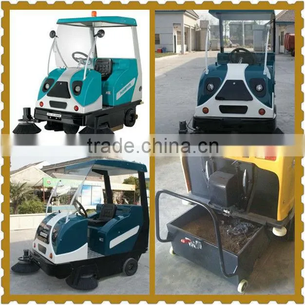 Ride-on floor scrubber