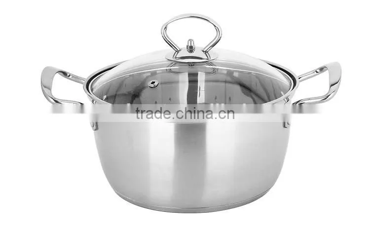 stainless steel two layers steamer pot cookware sets/ milk boiling pot/ sauce pot